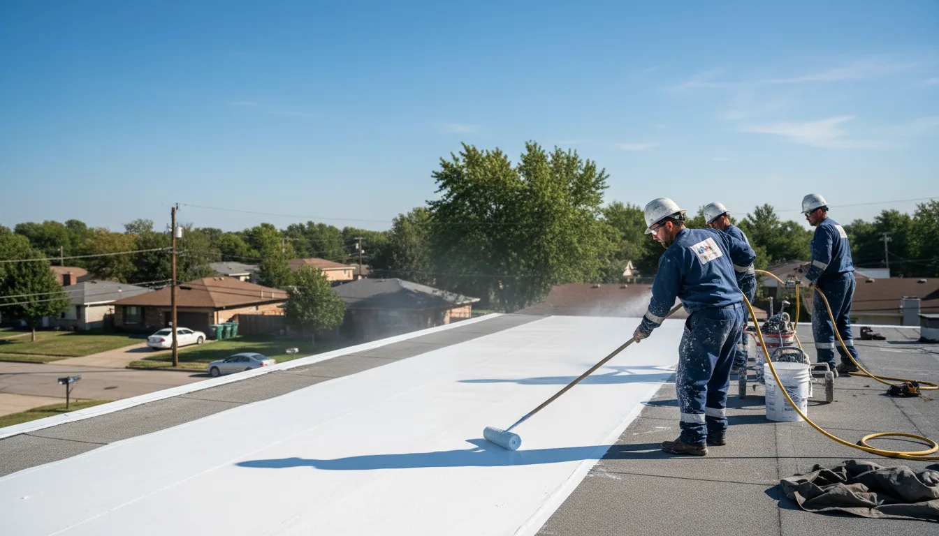 Commercial roof coating in Peru, KS near me